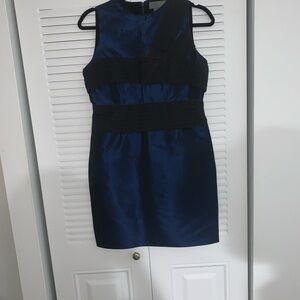 Proenza Schouler Blue and Black Sheath Mini Dress